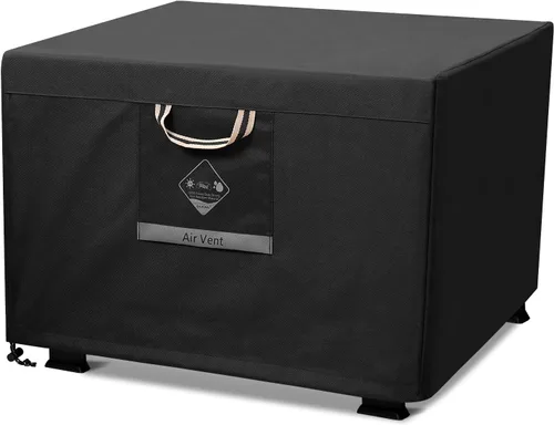 Vista 19 de QH.HOME Cubierta rectangular para hoguera súper impermeable 42 pulgadas de largo x 24 pulgadas de ancho x 24 pulgadas de alto, cubierta de mesa