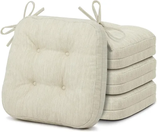 Vista 8 de Shinnwa Juego de 2 cojines para silla de comedor, cojines para silla de cocina de espuma viscoelástica de doble capa, almohadillas de asiento