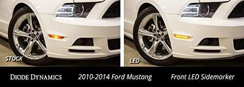 Vista 2 de Diode Dynamics Marcadores laterales LED ámbar/rojo compatible con Ford Mustang 2010-2014