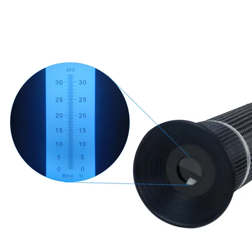 Vista 4 de Refractómetro medidor de Brix 0-32% con ATC, refractómetro de Brix, refractómetro de laboratorio para frutas, jugos de frutas, elaboración de vino