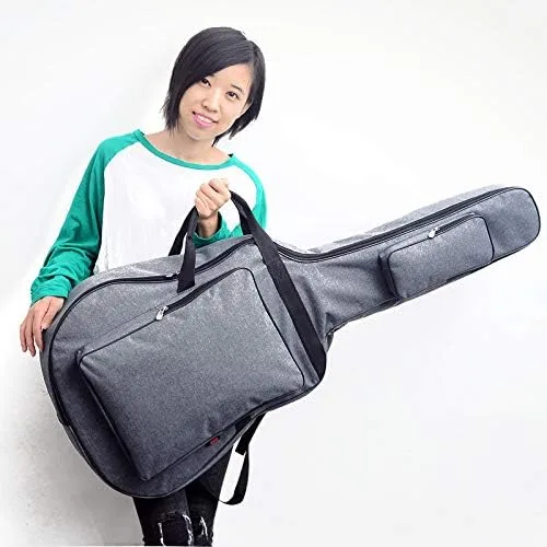 Vista 5 de Bolsa de guitarra jumbo gruesa e impermeable de 42 pulgadas y 43 pulgadas para guitarra acústica