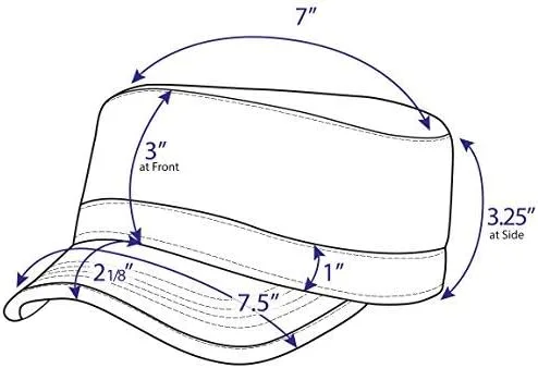 Vista 7 de El Sombrero Depot Cadet ejército algodón lavado gorra militar Sombrero