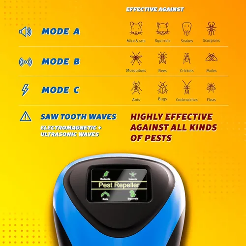 Vista 2 de Potente repelente de ardillas con pantalla LCD 2026