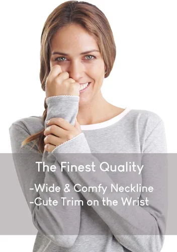 Vista 6 de Conjunto de pijama de algodón Pima increíblemente suave para mujer The Soul Mate