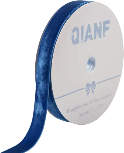 Vista 13 de QIANF Cinta de terciopelo, carrete de 1 1/2 pulgadas por 25 yardas (rojo)