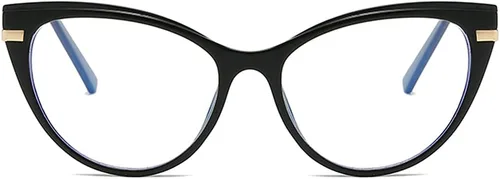 Vista 2 de LJCZKA Gafas de bloqueo de luz azul para mujer, antirojo, satrás, para computadora, ojo de gato, montura transparente