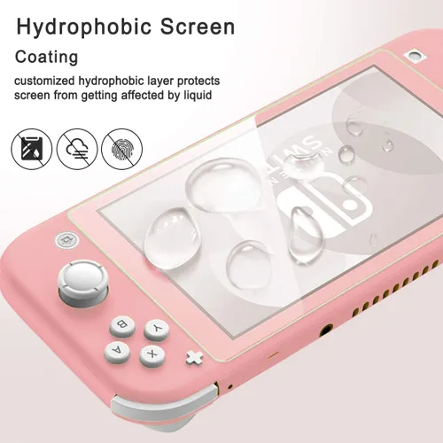 Vista 4 de Moxiaomo - Carcasa protectora para Nintendo Switch Lite (2 unidades, incluye protector de pantalla y brillantes)