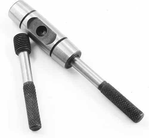 Vista 2 de Mango de llave de grifo ajustable, para grifos métricos M1-M8, herramienta de mano de roscado, escariador de grifo, 7.087 in/7 de longitud