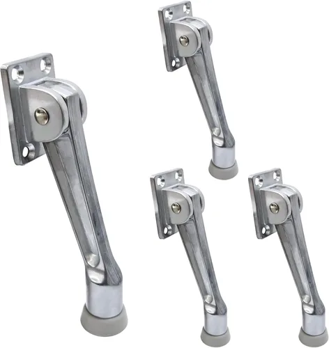 Vista 5 de QCAA Soporte de puerta de Kickdown resistente, 4", Zinc Die Cast, Cobre antiguo, Hecho en Taiwán