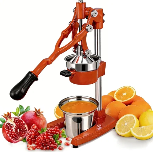 Vista 8 de Prensa Manual de Mano de Hierro Fundido Comercial de Servicio Pesado Naranja Cítricos Limón Lima Toronja Granada Exprimidor de Jugo de Fruta