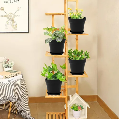 Vista 6 de GARDIFE Paquete de 20 macetas de 4 pulgadas, macetas para plantas de interior, macetas de flores, negras