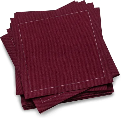 Vista 25 de Servilletas de cóctel de algodón blanco, 100% algodón, paquete de 50 unidades, 4.5 x 4.5 pulgadas, calidad de hotel, suaves y absorbentes, ideales