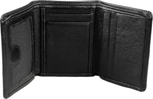 Vista 8 de Grande -1414 Cartera para hombre, Negro -, Cartera de hombre de cuero con cierre magnético