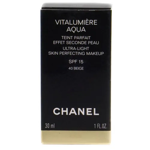 Vista 3 de Vitalumiere Aqua Ultra Light Skin Perfecting Makeup SPF 15-40 Beige por CHANEL para mujeres, 1 onza maquillaje
