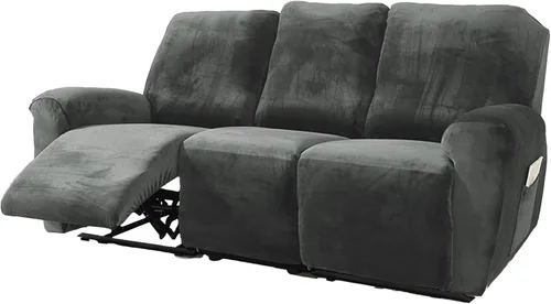 Vista 7 de NORTHERN BROTHERS Fundas para sillas reclinables, fundas elásticas para sofá reclinable, fundas de terciopelo para silla Lazy Boy, funda de sofá