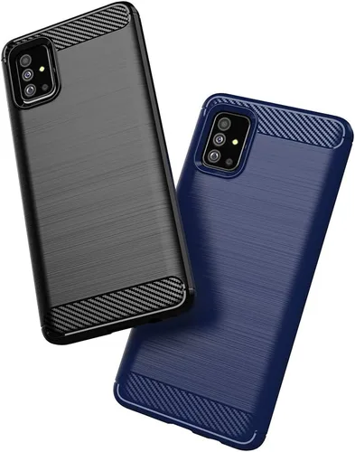 Vista 6 de Asuwish Funda compatible con Samsung Galaxy A51 4G y protector de pantalla de vidrio templado, accesorios de celda, fundas de silicona TPU suave