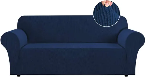 Vista 29 de Funda elástica para sofá Flamingo P de alto estiramiento, funda antideslizante para sofá de 3 cojines, protector lavable para muebles con mascotas