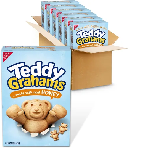 Vista 23 de Teddy Grahams Snacks Graham de chocolate, 6 cajas de 10 onzas