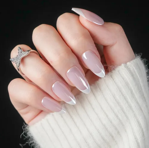 Vista 13 de 30 uñas postizas a presión de almendra, ajuste supremo y uñas de gel suave natural, 15 tamaños, kit de uñas postizas reutilizables con caja