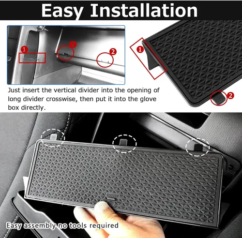 Vista 6 de Autorder Organizador de consola central para Mazda MX-5 RF Miata 2016-2025 2026, accesorios interiores, guantera, bandeja de inserción, panel