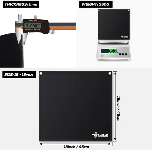 Vista 6 de FLASLD Protector de llama magnético para soldar y soldar con autógena, escudo térmico de alta temperatura de 18 x 18 pulgadas, alfombrilla