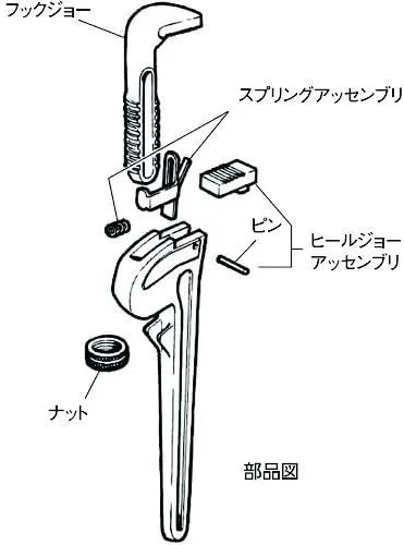 Vista 4 de Ridgid 31560 Mordaza, talón con pasador 6 Llave