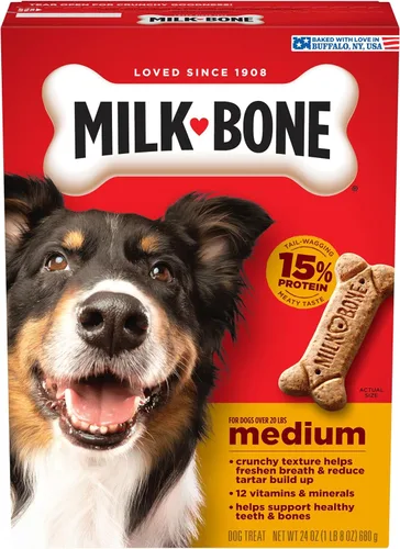 Vista 13 de Milk-Bone Original Dog Treats Galletas para Perros Grandes, 10 Libras (El Embalaje Puede Variar)