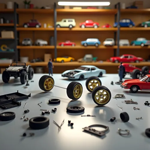 Vista 5 de Aleación 1:64 Ruedas Neumáticos Rueda Escala de goma Ruedas de aleación Neumáticos de goma, aleación modelo y accesorios