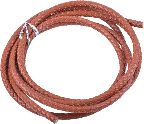 Vista 24 de KONMAY - Cordón de cuero trenzado genuino de 5 yardas, 3.0mm, marrón antiguo, redondo, para cuerda de bolo