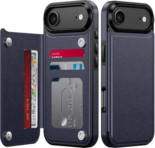 Vista 553 de LETO para iPhone 15 Pro Funda tipo cartera - Tapa tipo folio con patada - Diseños de moda - Tarjetero - Funda protectora para mujeres y niñas - 6.1