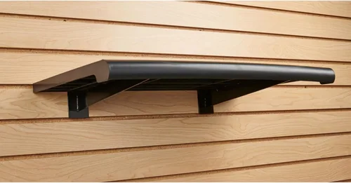 Vista 7 de SSWBasics Estante moldeado por inyección Bullnose negro - 13" W X 24" L