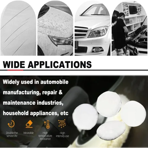 Vista 6 de Utoolmart Almohadilla de pulido de lana de 4 pulgadas, rueda de pulido de gancho y bucle para coche, pulidor orbital automático, 2