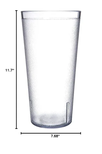 Vista 9 de Carlisle FoodService Products - Vaso de plástico Stackable™ de 32 onzas, transparente (paquete de 24)