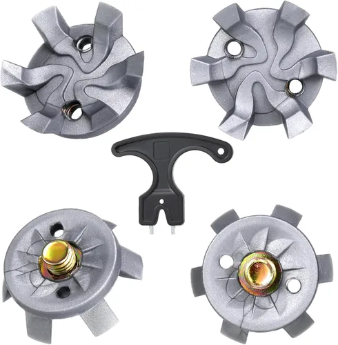 Vista 7 de Shappy 51 Pcs Golf Shoe Spikes Replacements Set 50 Golf Shoe Cleats with 1 Black Cleats Spanner Metal Thread Screw 5.84 mm Dia Replacement for