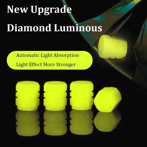 Vista 4 de Tapones de válvula de neumáticos de automóvil, tapas de vástago de válvula de neumático para automóvil, tapas de vástago de válvula que brillan