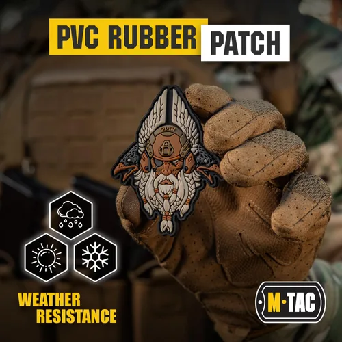 Vista 5 de M-Tac Invasión Viking PVC 3D Moral Parche Ejército Militar y Táctico (Odin Coyote)