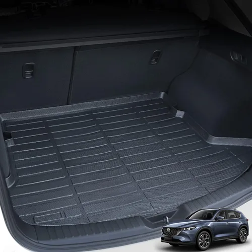 Vista 5 de para alfombrillas de piso Mazda CX-5 2025 2024 2023 2022 2021 2020 2019 2018 2017, para Mazda CX5 alfombrilla de cajuela para todo clima, forro