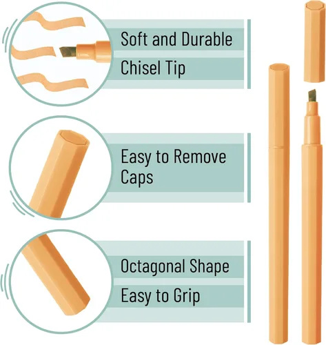 Vista 5 de Mr. Pen - Resaltadores estéticos, 8 piezas, punta biselada, tonos joya, resaltadores para la Biblia sin goteos