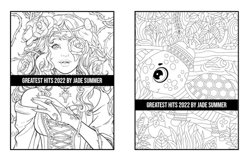 Vista 54 de Greatest Hits An Adult Coloring Book with the 100 Best Pages from the Jade Summer Collection