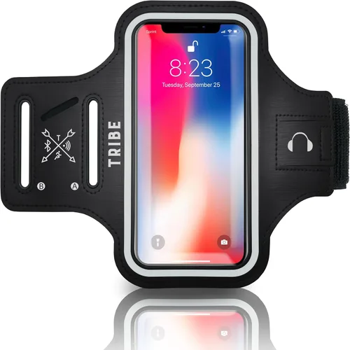 TRIBE - Funda brazalete resistente al agua para teléfono celular, soporte para correr para iPhone Pro Max Plus Mini SE (13/12/11/X/XS/XR/8/7/6/5)