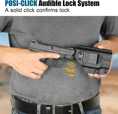 Vista 6 de GUN & FLOWER Funda de pistola IWB para transporte oculto, compatible con S&W M&P Shield Plus/Shield/Shield M2.0 9mm/.40 con cañón de 3.1''.