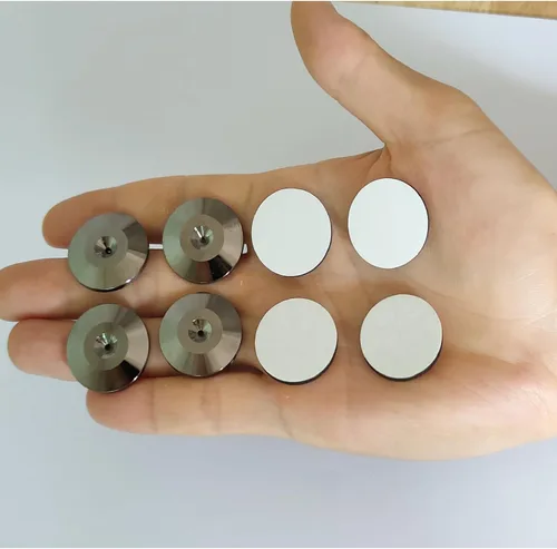 Vista 6 de 4 piezas de cobre puro a prueba de golpes altavoz de aislamiento de picos de pie subwoofer base pad para absorción de impactos de HiFi HiFi