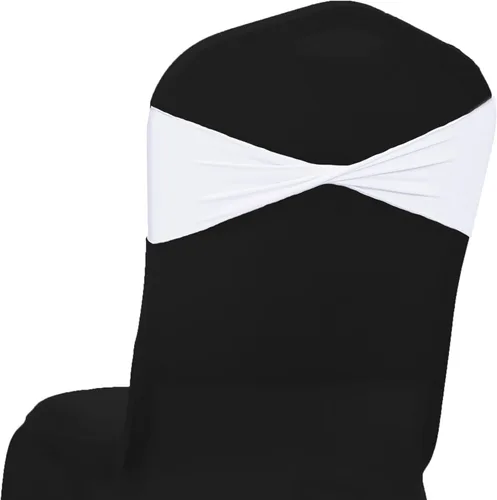 Vista 8 de MDS - Paquete de 100 cintas elásticas de elastano para sillas de comedor, lazos sin hebilla deslizante, ajuste universal para bodas, baby shower