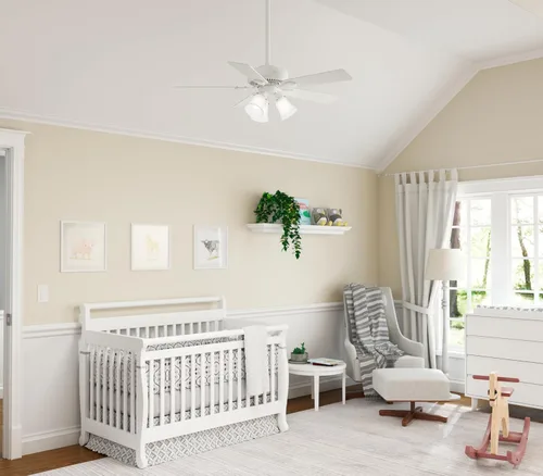 Vista 12 de Hunter Swanson 50885 - Ventilador de techo interior de 44 pulgadas con luces LED, ventilador de techo blanco con cadena de tracción