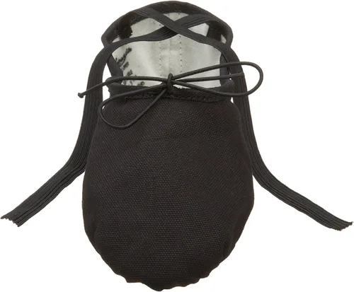 Vista 2 de Capezio Zapatillas de ballet Romeo de lona para hombre, Negroblk