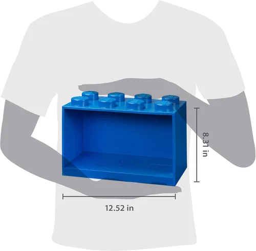 Vista 4 de Room Copenhagen, Lego Brick - Estantería apilable o montable, 8 tachuelas, color azul