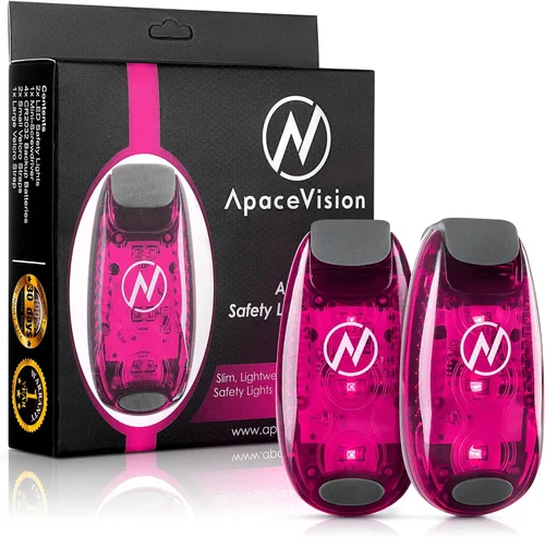 Vista 14 de LED Safety Light (2 Pack) - Clip On Strobe/Running Lights for Runners, Dog, Bike, Walking, Boat, Kayak, Stroller and More - High Visibility