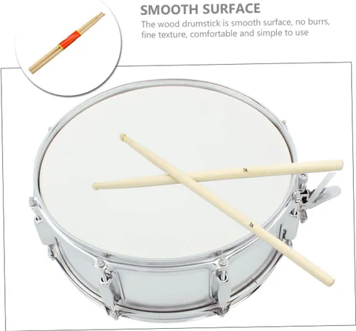 Vista 3 de 1 par de baquetas de madera de arce ligero para adultos para práctica y rendimiento Equipo de batería versátil para todos los niveles de habilidad