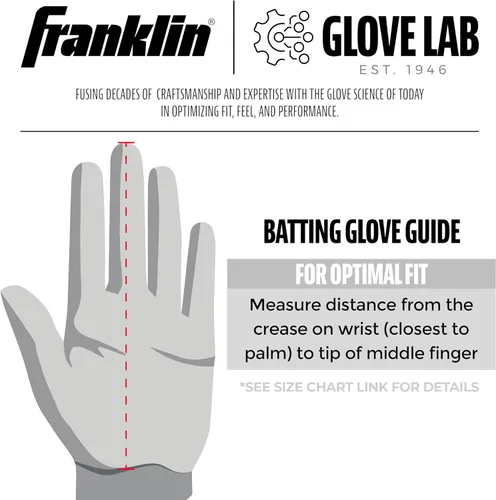 Vista 5 de Franklin Sports MLB Digitek - Guantes de bateo de béisbol para adultos