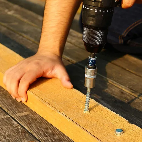 Vista 3 de CIGOTU Juego de extensión de adaptador de enchufe, 1/4, 3/8, vástago hexagonal de 1/2 pulgada, grado de impacto, convertidor de taladro eléctrico a